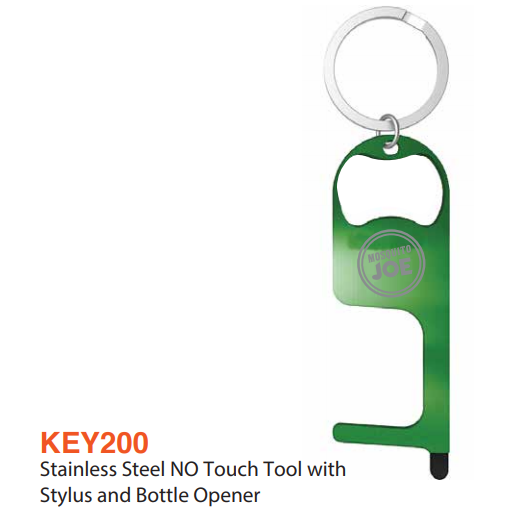 Stainless Steel NO Touch Tool with Stylus and Bottle Opener